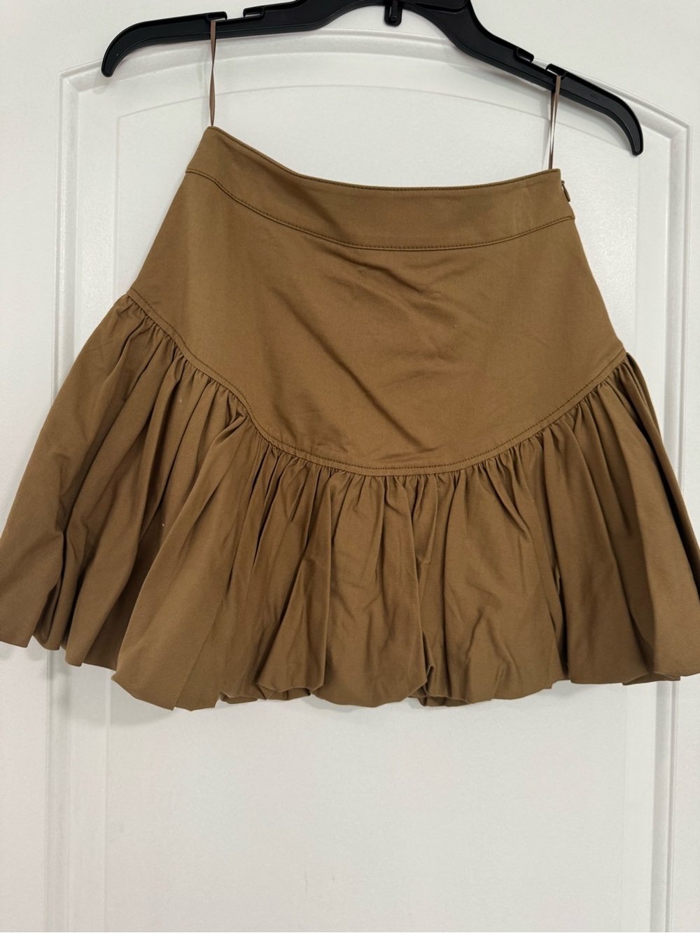 REVOLVE Brown Ruffled Mini Skirt